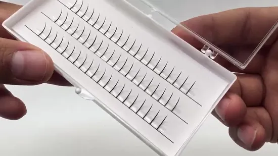 Mengfan China Hybrid Classic Lashes Fornecedor Deep Black Matte Faux Mink Extensões de Cílios Extensão de Cílios Planos Elipse Individual Extensão de Cílios Fada Cluster