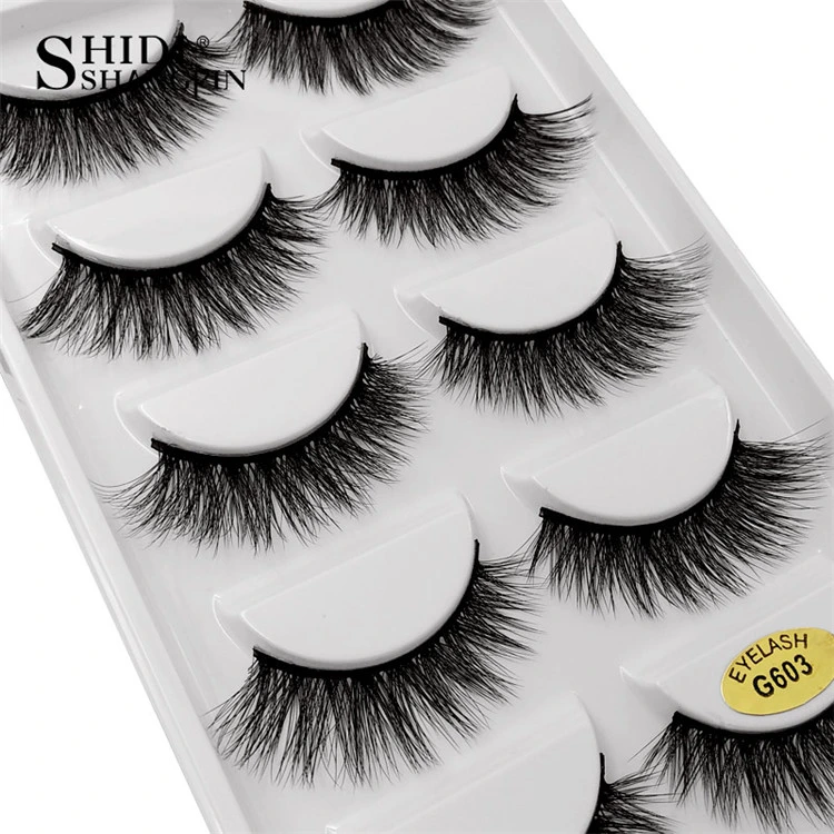 5 Pairs False Eyelashes Thick Mink Eyelashes 3D Mink Lashes Natural False Lashes Eyelash Extension Cilios Maquiagem