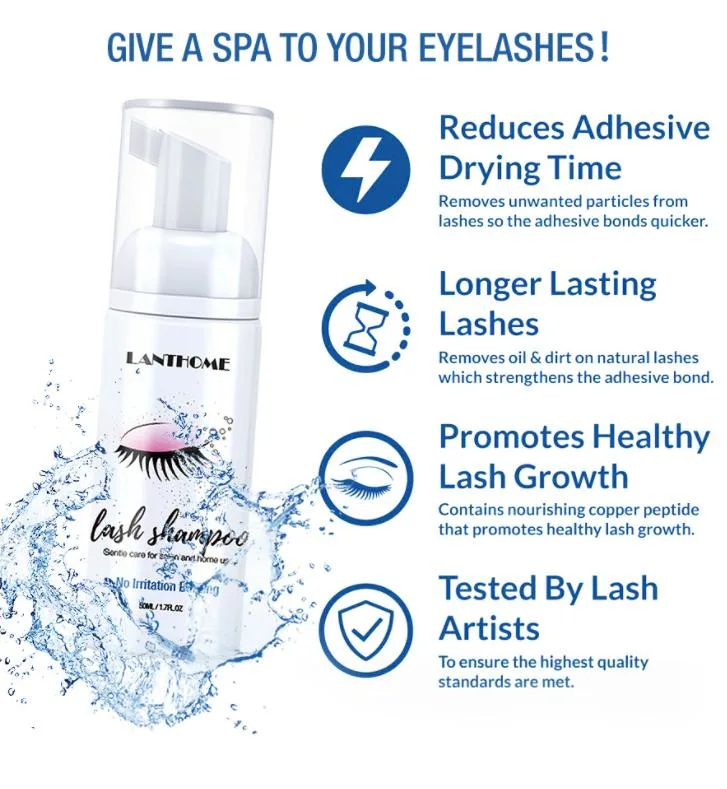 Wholesale Price Customized Lash Shampoo Eyelash Extension Cleanser Eyelid Foaming Cleanser