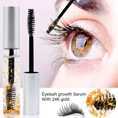OEM Cosmetic Manufacturer Eyelashes Enlargement Essence Serum Coating Eyelash Growth Serum Lash Serum com ouro 24K