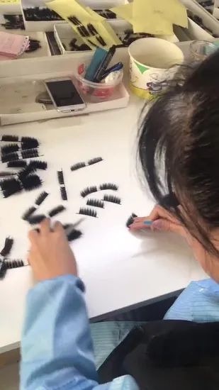 Mengfan China Extensões de Cílios de Boneca Híbridas Fábrica de Marca Própria Cílios Tira 25mm Cílios Postiços Cílios de Vison Colorido Cílios Coloridos Cílios Sintéticos